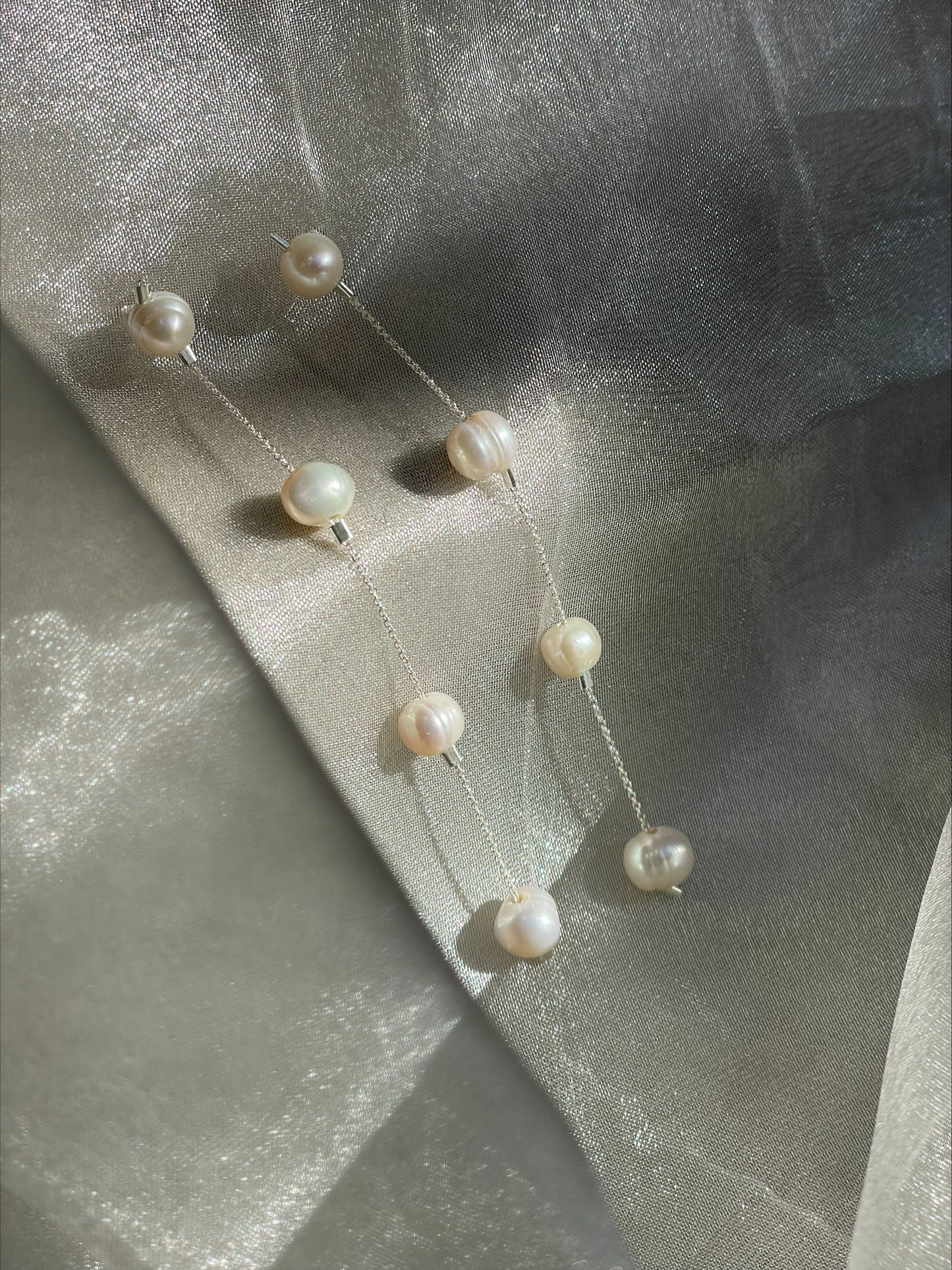 Long Freshwater Pearl Earrings